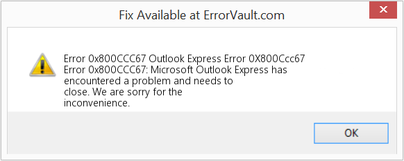 outlook express error message